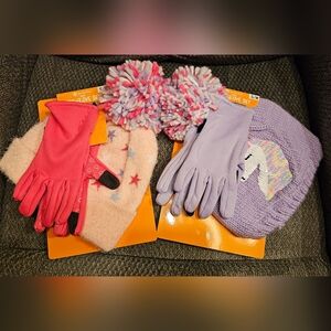 Girls Hat & Gloves 2 Sets! So cute!
